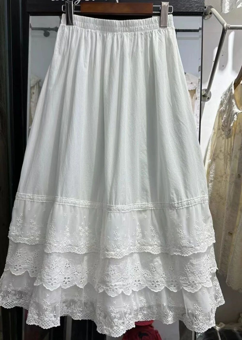 lace trimmed skirts